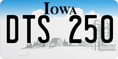 IA license plate DTS250