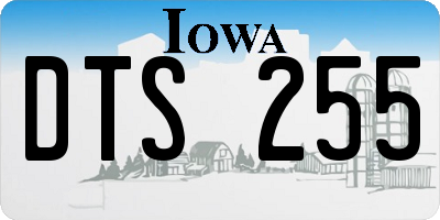 IA license plate DTS255