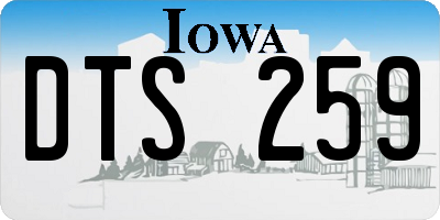 IA license plate DTS259