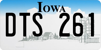IA license plate DTS261