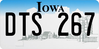 IA license plate DTS267
