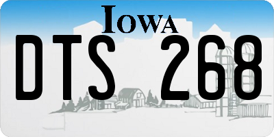 IA license plate DTS268