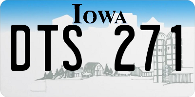 IA license plate DTS271