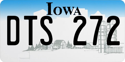IA license plate DTS272