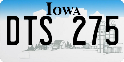 IA license plate DTS275