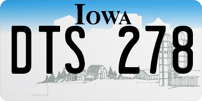 IA license plate DTS278