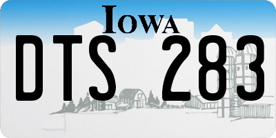 IA license plate DTS283