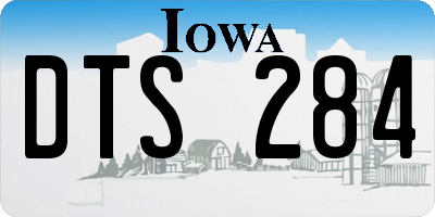 IA license plate DTS284