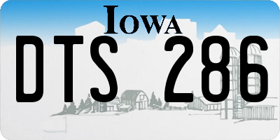 IA license plate DTS286