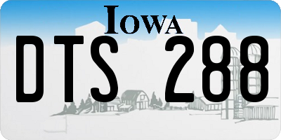 IA license plate DTS288