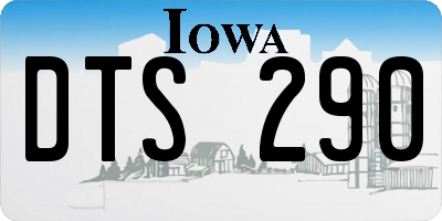 IA license plate DTS290