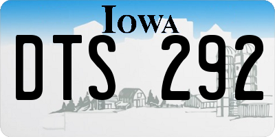 IA license plate DTS292