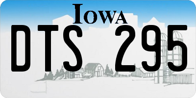 IA license plate DTS295