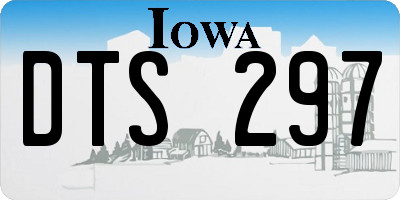 IA license plate DTS297