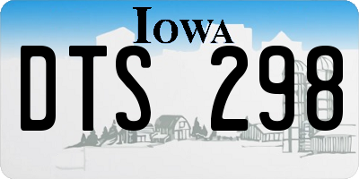 IA license plate DTS298