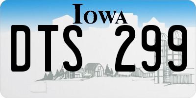 IA license plate DTS299
