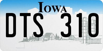 IA license plate DTS310
