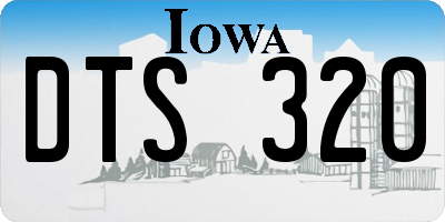 IA license plate DTS320