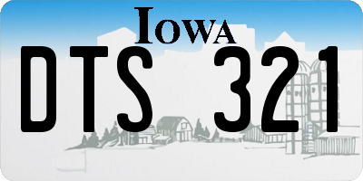 IA license plate DTS321