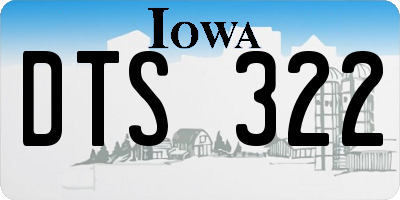 IA license plate DTS322
