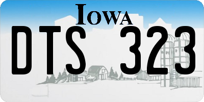 IA license plate DTS323