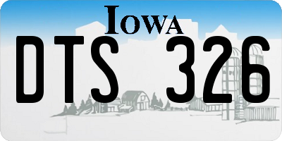 IA license plate DTS326