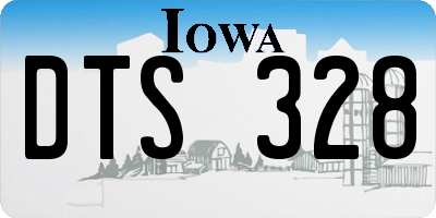 IA license plate DTS328