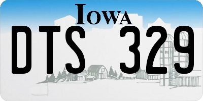 IA license plate DTS329