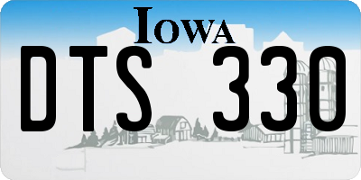 IA license plate DTS330