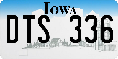 IA license plate DTS336