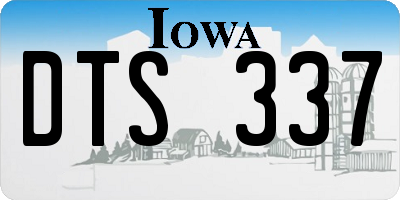 IA license plate DTS337
