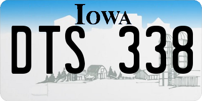 IA license plate DTS338