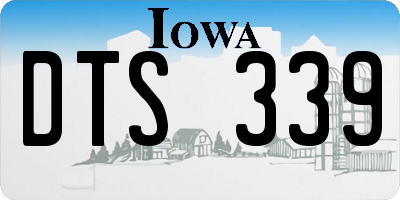 IA license plate DTS339