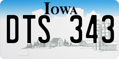 IA license plate DTS343