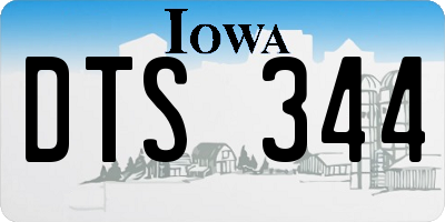 IA license plate DTS344