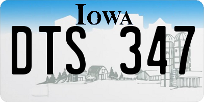 IA license plate DTS347