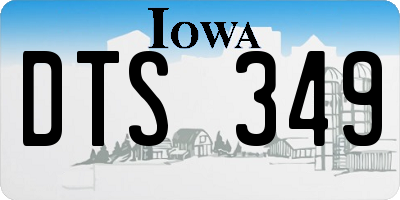 IA license plate DTS349