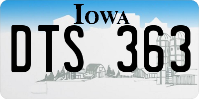 IA license plate DTS363