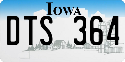 IA license plate DTS364