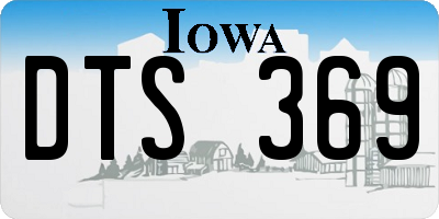 IA license plate DTS369