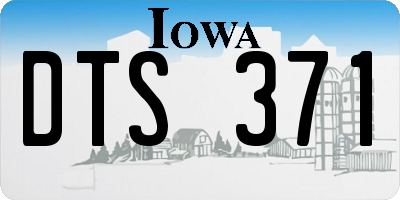 IA license plate DTS371
