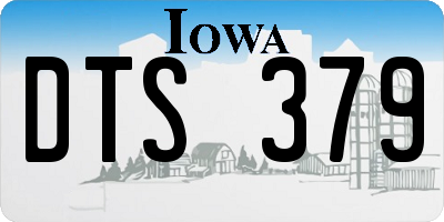 IA license plate DTS379
