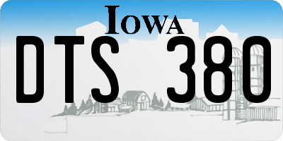 IA license plate DTS380