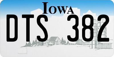 IA license plate DTS382