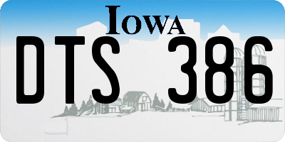 IA license plate DTS386