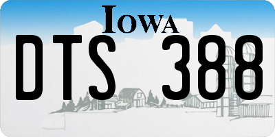 IA license plate DTS388