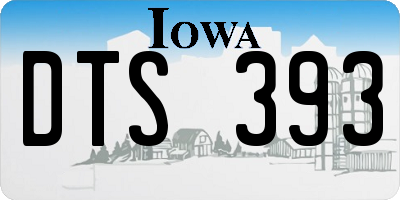 IA license plate DTS393