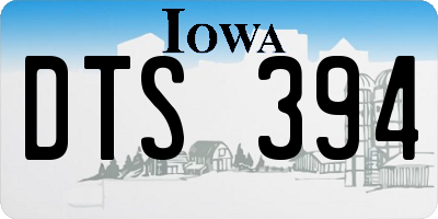 IA license plate DTS394