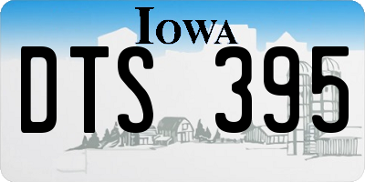 IA license plate DTS395