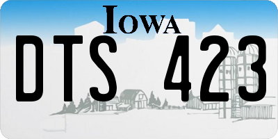 IA license plate DTS423